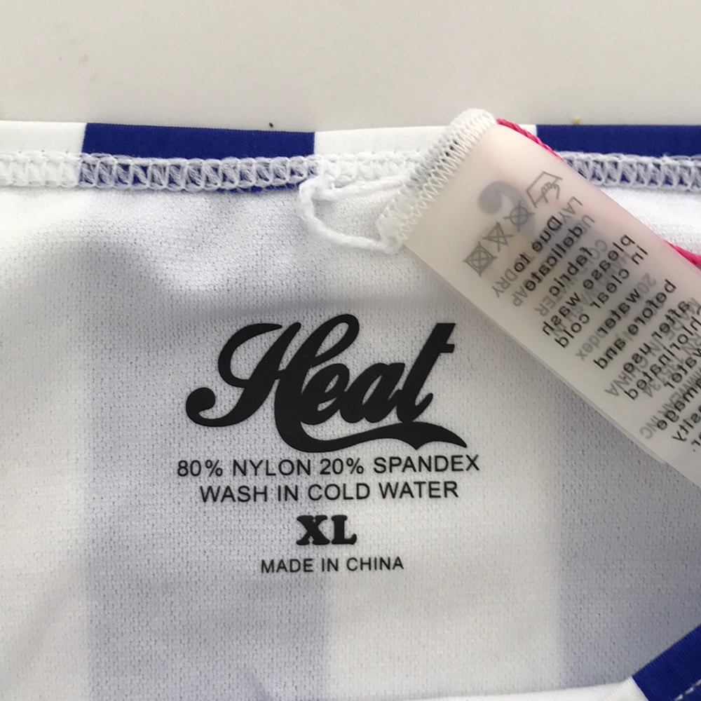 Heat stripped bikini bottom blue white  xl woman - Picture 2 of 5